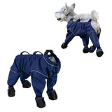 Dog Snowsuit with Attached Boots, Suspender Booties for Small Dogs Anti-Slip, Pet Paws Protector Dirty-Proof Waterproof,Pet Snow Pants Shoes for Outdoor Walking Running Hiking Pants Boots