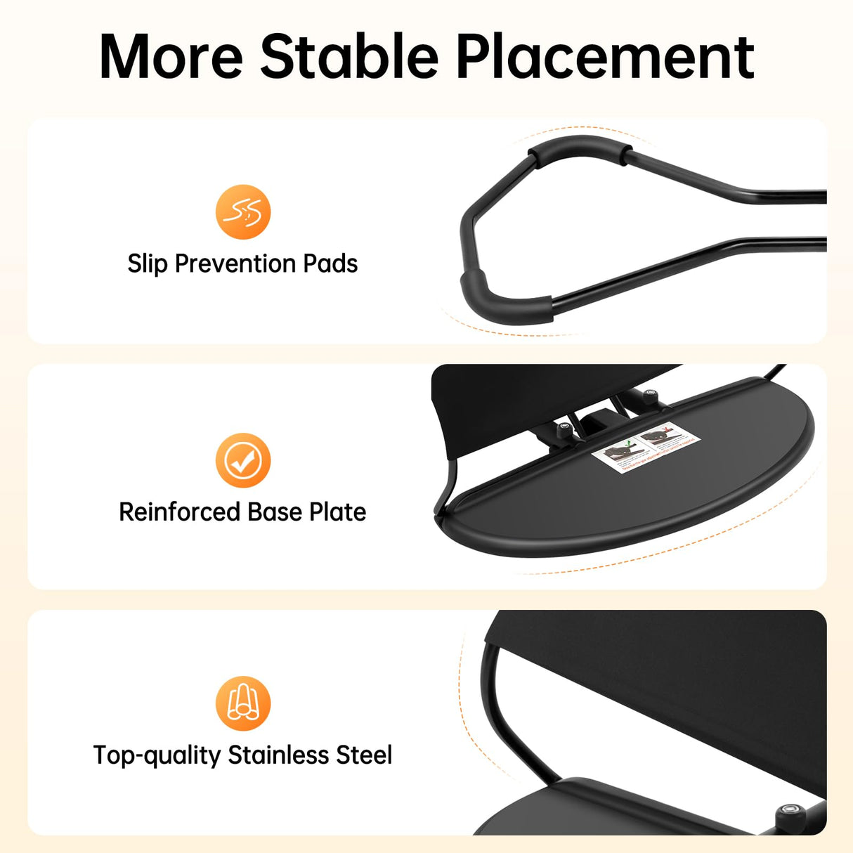 Jiabailie Pet Rocker Bed,Portable Pet Rocking Chair,Foldable Dog Bed,Washable Cat Cot,3-Position Height Adjustable for Cats Dogs up to 33 lbs (Black)