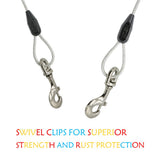 Petest 30ft Reflective Tie-Out Cable for Heavy Dogs Up to 125 Pounds