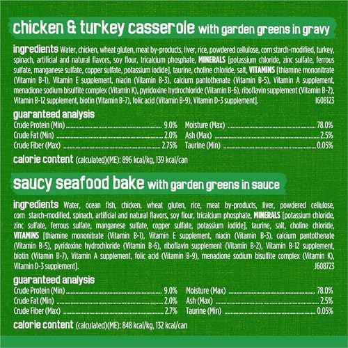 Purina Friskies Indoor Cat Food 24ct VP - (Chicken and Turkey Casserole, Saucy Seafood Bake, Homestyle Turkey Dinner) - (Pack of 24) 5.5 oz. Cans