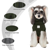 HowlyWoof Waterproof Dog Raincoat, Hooded Raincoat for Dachshund Whippet Small Medium Large Dogs, Adjustable Dog Rain Coat Jacket (05(chest21-23'', back17-19.5''))