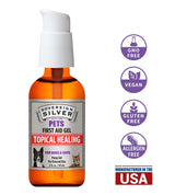 Sovereign Silver Pets First Aid Gel - Topical Skin Care Gel for Dogs and Cats with Pump, Argentum Metallicum - 2 fl oz (59mL)