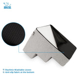 Best Pet Supplies Foam Pet Steps Cover for Small Dogs and Cats, Portable Ramp Stairs for Couch, Sofa, and High Bed Climbing (Cover Only) - Sand, 3-Step (H: 13.5") (Cover Only)