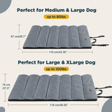 Gimars Upgraded Outdoor Dog Bed with Waterproof Film, Easy to Roll Up with Buckle, Large Travel Pet Bed for Medium & Large Dog, Portable, Foldable, Washable for Camping,Traveling
