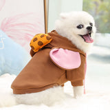 HDKUW Dogs Hoodie, Sweatshirt Fruit Warm Coat Sweater, Cold Weather Costume for Puppy Small Medium Dog (XL, Brown Mouse)
