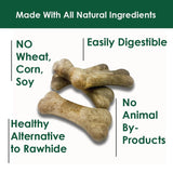 Bonies Natural Skin & Coat Formula Medium-Sized Single Bone - Promote Silky Coat & Healthy Skin, Healthy Teeth & Fresh Breath, Low Calories - Chicken Flavor, [Medium Dogs], 8 Bones