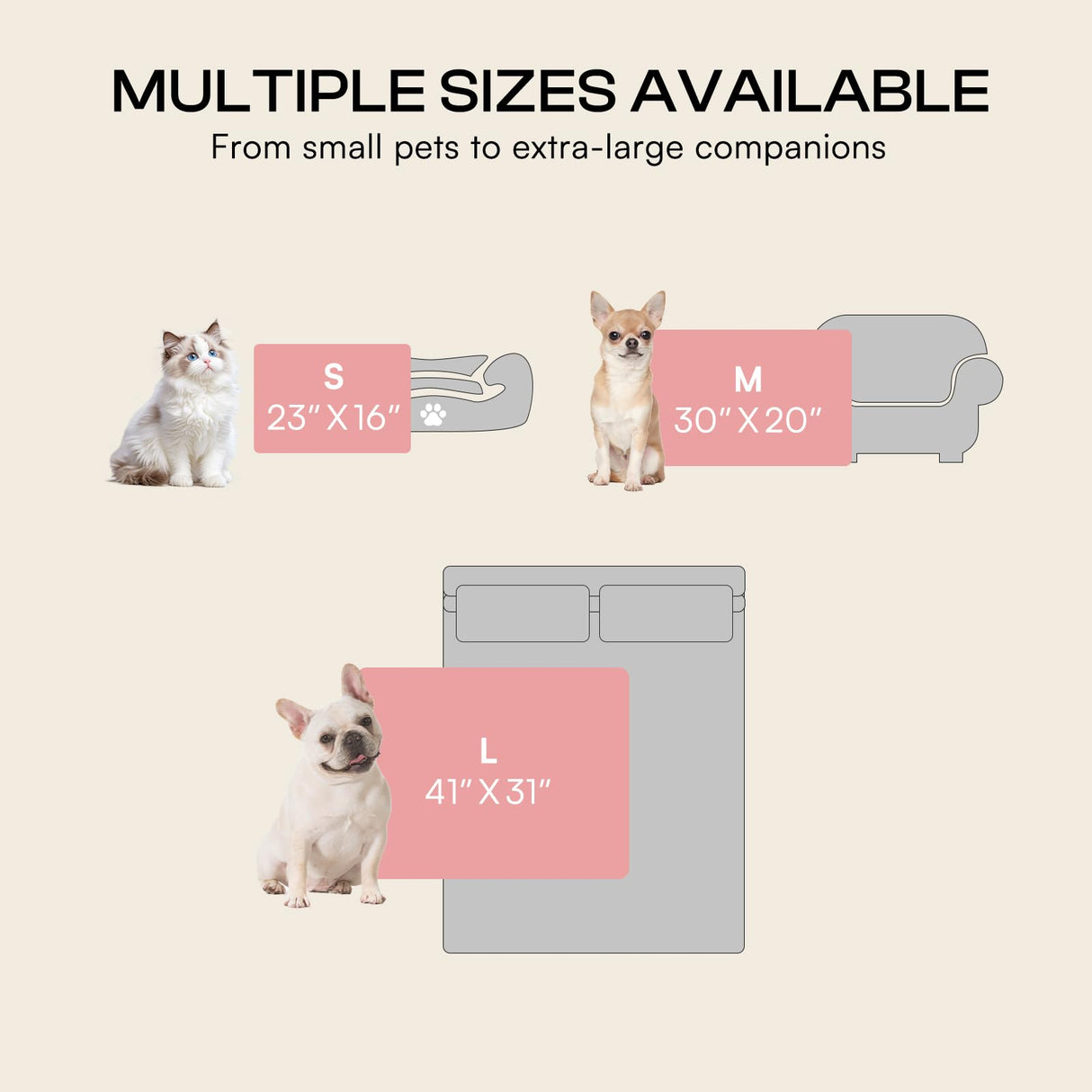 Luciphia 300GSM Fleece Dog Blanket for Small Medium Large Dogs 3D Jacquard 1 Pack 3 Flannel Puppy Cat Pet Throw Blankets Soft Washable Decorative Furniture Protect Pcs3-Grey/White/Pink, L(41''x31'')