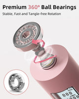 YOTTOY Cordless Jump Rope with Counter - Ropeless Jump Rope 2 In 1 with Large Cordless Ball-Weighted for Women with LCD Display (Pink)
