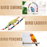 Bird Cage Parakeet Cage with Bird Toys & Slide-Out Tray, Wooden Perches, Rolling Stand, Swing & Bowls – Spacious Indoor Bird House for Parrot, Parakeets, Cockatiel, Lovebird and Small Mid-Sized Birds