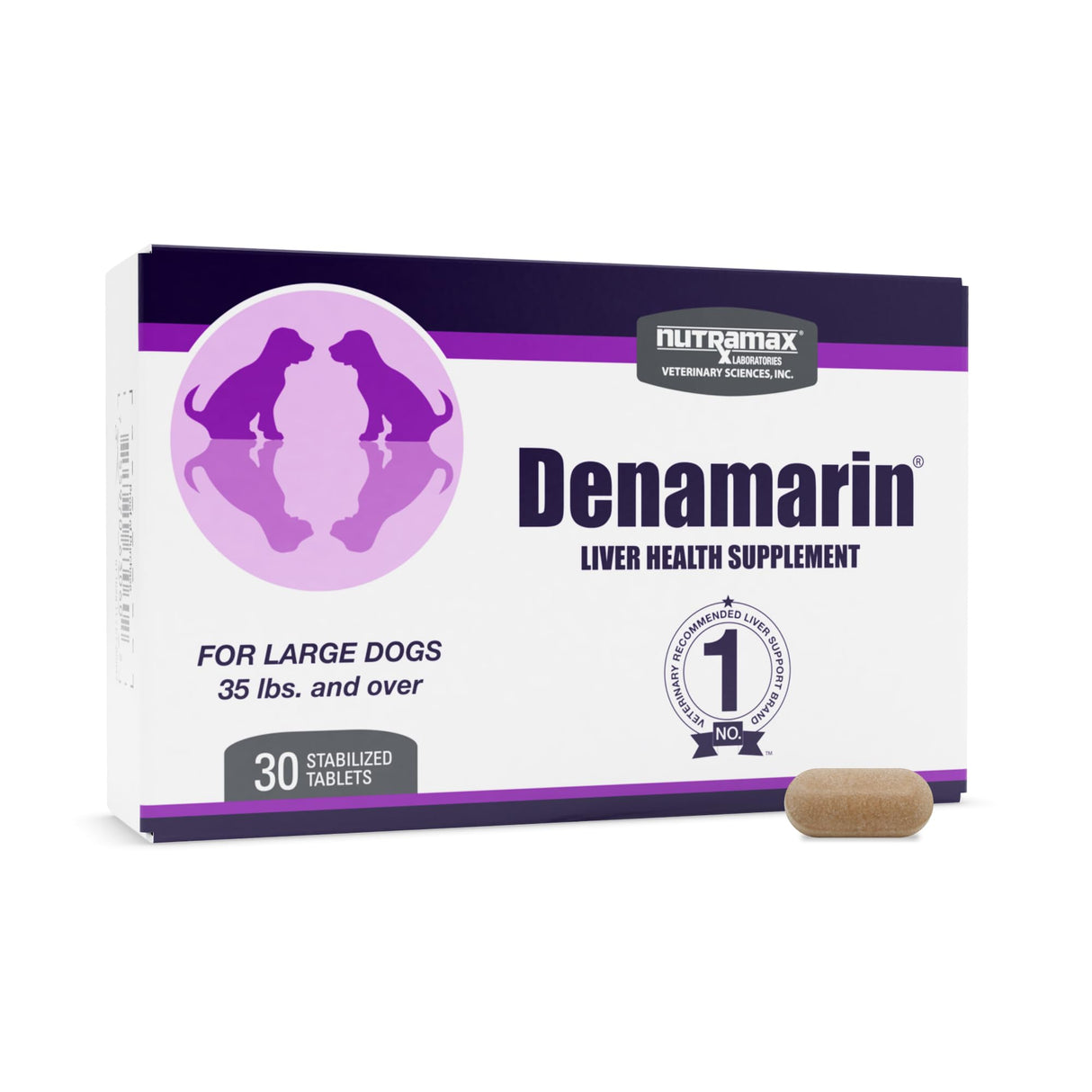Nutramax Denamarin Liver Health Supplement for Large Dogs - With S-Adenosylmethionine (SAMe) and Silybin, 30Count(Pack of 1)