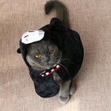 ChoChoCho Pet Costumes Spirited Away No-Face Cosplay Costume for Dogs & Cats, Plush Anime Robe for Halloween, Adjustable Velcro Design, Perfect for Small to Large Pets (S/M)
