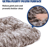 Dog Bed Crate Pad Plush Soft Pet Bed Calming Dog Crate Bed for Large Medium Small Dogs and Cats Washable Anti-Slip Kennel Crate Mats for Sleeping and Anti Anxiety XL