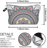 Deanfun Cosmetic Bag for Women, Mandala Flowers Waterproof Makeup Bags Roomy Toiletry Pouch Travel Accessories Gifts (50965)