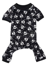 Lanyarco Skull Dog Halloween Costume Dog Pajamas Clothes, Skeleton Pet Costumes for Dogs Pajama Onesie PJS, Back 23" XLarge