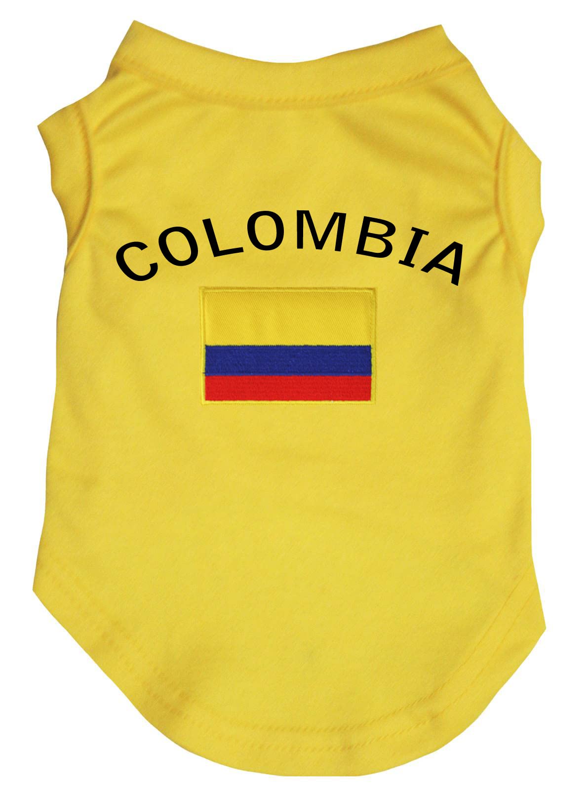 Petitebella Colombia & Flag Puppy Dog Shirt (Yellow, XXX-Large)