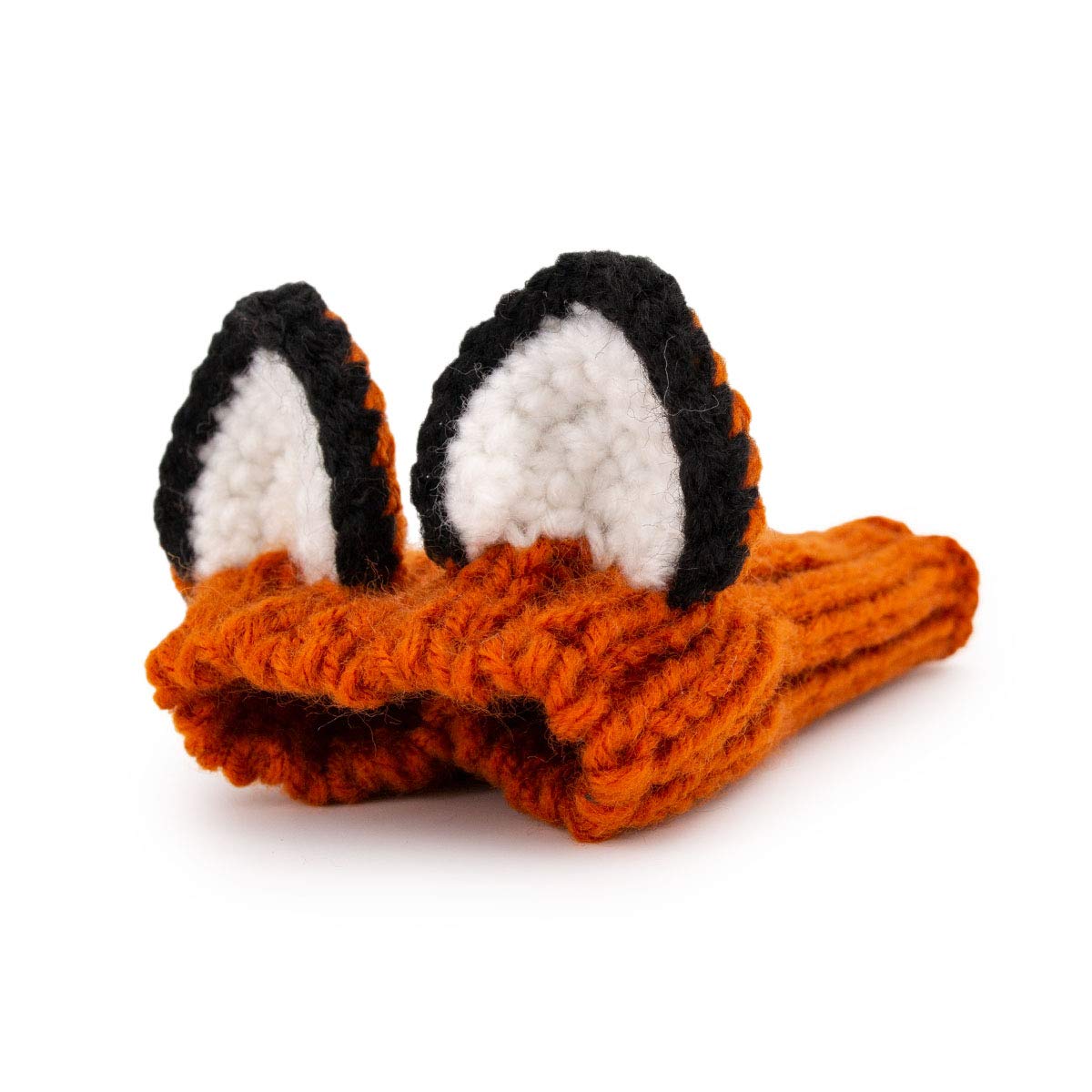 Zoo Snoods Fox Costume - Knit Dog Snood Ear Wrap for Pets, Warm Neck Cover for Halloween and Winter (Small)