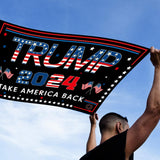 Trump 2024 Flag, 3 x 5FT "TAKE AMERICA BACK" Flag, Double Sided Three Ply Trump Flag, UV protection, Fade Resistant, Durable Flag Suitable for Indoor Outdoor