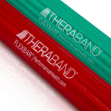 THERABAND FlexBar, Tennis Elbow Therapy Bar, Relieve Tendonitis Pain & Improve Grip Strength, Resistance Bar for Golfers Elbow & Tendinitis, Light-Medium, 2-Pack, RED/GREEN
