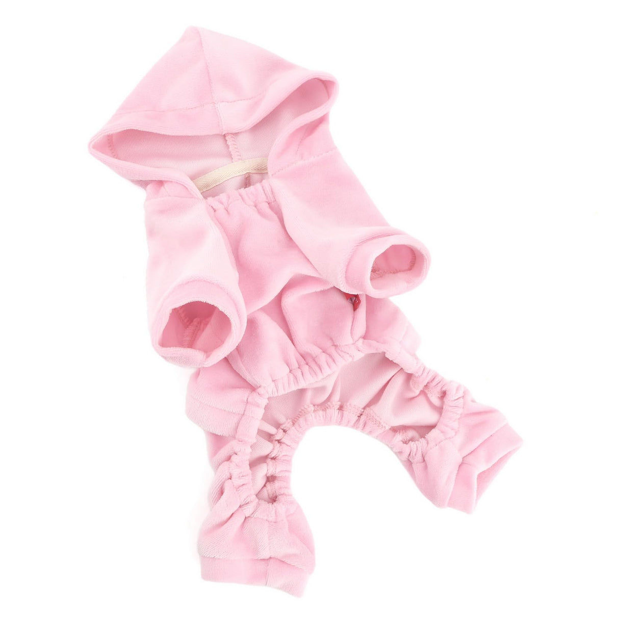 SELMAI Girl Dog Clothes for Small Dogs Cute Doggie Outfits Rhinestone Crown Stretchy Puppy Pajamas Soft Velvet Hoodie 4 Legged Jumpsuit Lightweight Pet Tracksuit Cat Apparel Leash Hole