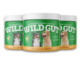 Wild Gut - Natural Probiotic Supplement for Pets | Supports Digestive Health & Gut Microbiome | 8 Probiotic Strains | 3 Bottles