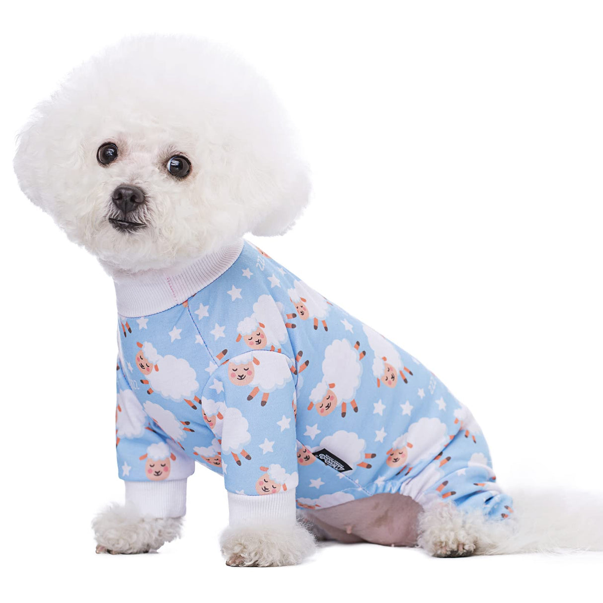 Blue Puppy Christmas Dog Clothes Pajamas for Small Medium Dogs Girl Boy,Funny Pet Cat Dog Shirts Costume Sweaters Pjs Onesie Shirt,Doggie Onesies Cat Pet Outfit Frenchie Clothes