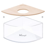 Niteangel Animal Sand-Bath Box: - Acrylic Critter's Sand Bath Shower Room & Digging Sand Container for Hamsters Mice Lemming Gerbils or Other Small Pets (Triangle, Burlywood)