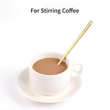 4 PCS 6.7 Inches Coffee Spoons, Stirring Spoons, Tea Spoons Long Handle, Teaspoons, Gold Spoons, Ice Tea Spoons, Long Spoons for Stirring, Espresso Spoons Stainless Steel