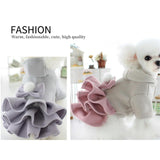 Dog Hoodie Dress Winter Dog Dresses for Small Dogs Girl Cold Weather Warm Fleece Puppy Dresses Dog Tutu Dress with Bow Cute Pet Clothes Outfits for Chihuahua Yorkie Teacup Cat Skirt(Purple,XL)