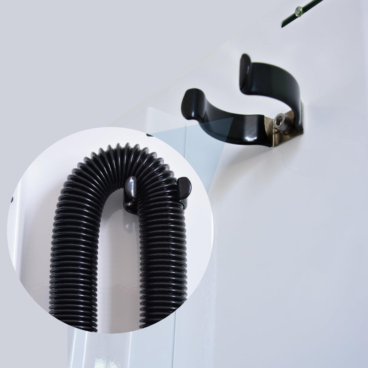 SHELANDY Pet Dryer Wall Mount with Hose Holder | Iron Hanger and Bracket Compatible to Dry Wall