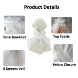 FLAdorepet White Dog Dress Tutu Princess Skirt with Bowknot Dog Luxury Formal Party Birthday Wedding Dress Bride Costume for Small Medium Dog (Small(5-6lbs), White)