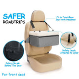 UNICITII Dog Car Booster Seat for Small Dogs & Cats, Raised with Metal Frame