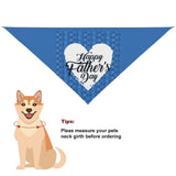 Happy Father's Day Dog Bandanas Pets Kerchief Reversible Triangle Bibs Scarf Outfits Accessories for Small to Large Dogs Cats