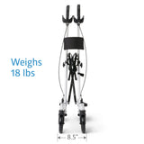 Medline Upright Rollator Walker with Padded Armrests, Stand Up Walkers for Seniors, 7.5-Inch Wheels, Height Adjustable, Storage Bag, 300lb Weight Capacity, White Frame