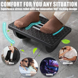 CasaZenith Foot Rest for Under Desk at Work - Ergonomic Foot Stools for Under Office Desk - Rocking Footrest with Roller Massager - Leg Rest for Chair, Computer Gaming -13" L x 9.6" W x 5" H
