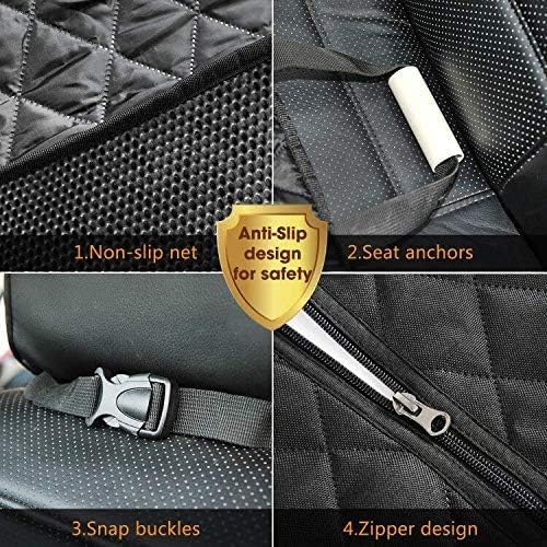 vailge Pet Seat Covers, 100% Waterproof, Scratch Proof, Nonslip, 600D Heavy Duty Dog Hammock for Back Seat, car, Trucks, SUV