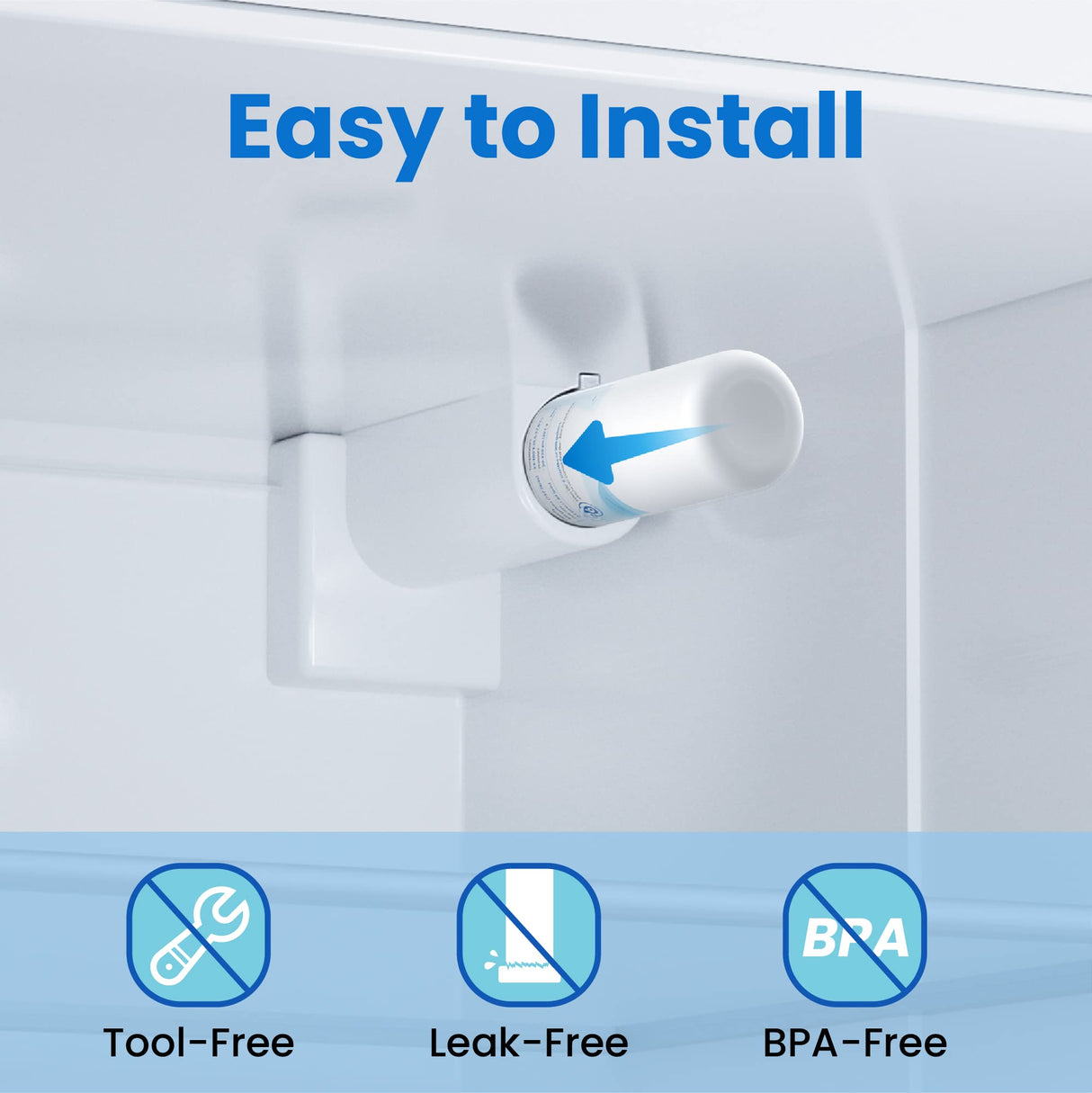 Haprait HP005 Compatible with Frigidaire ULTRAWF, Pure Source Ultra, Kenmore 9999, 469999, 46-9999, Water and Ice, Pack of 3