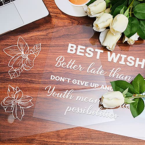 Zonon Clear Polycarbonate Sheets Plastic Sheet Thin Rigid Shatter Resistant Plastic Panel for DIY Crafts Document Picture Frames(5 Pcs,8 x 10 x 0.04 Inch)