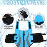 EMUST Dog Flotation Vest, Reflective Life Jacket for Small Dogs with Rescue Handle, Small Dog Vests Lifesaver for Swimming Boating Water with Front Neck Float, Blue,S