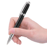 Metal Ballpoint Pen, Twist Open Retractable Rollerball Pen Medium Point (1.0mm) Black Ink Smooth Writing Business Gift Pens for Men, Women, Office, Channewer Executive Premium Signature Pens （Black）