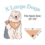 Baby Security in Training Dog Bandana Pregnancy Announcement Natural Cream Minimal Style (X-Large)