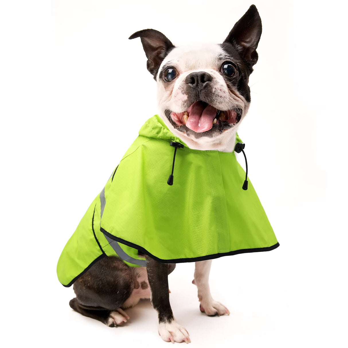Candofly Dog Raincoat Hooded Poncho - Adjustable Waterproof Dog Rain Jacket Lightweight Reflective Dog Rain Coat Pet Slicker for Small Medium Large Dogs (Small, Green)