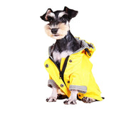 Dog Raincoat Jacket with Zip up Yellow rain Coat Hoodie Water Resistant Stylish Dog Raincoats (Large,Yellow)