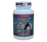 VITOFARMA MULTIVIT Pigeon para palomas 100 Tabs Vitamins Minerals Aminoacids for Racing Pigeons Show Pigeons Rollers Supplement for Birds