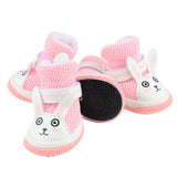 Breathable Mesh Dog Boots for Small Dogs, Summer Puppy Booties, Protectors for Bichon Teddy, 4 Pieces