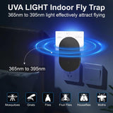Flying Insect Trap, Insect Catcher, Indoor Fly Trap with 6pcs Fly Trap Refill, Fruit Fly Traps for Gnat, Moth, Mosquito, Bug Light Plug in Insect Killer