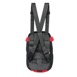 Pet Dog Puppy Cat Carrier Five Holes Backpack Double Shoulder Straps Mesh Front Chest Backpack Bag, S, Red