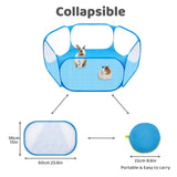 Amakunft Small Animal Playpen, Pop-Up Portable Play Yard for Guinea Pigs, Rabbits, Hamsters, Hedgehogs, Foldable Exercise Fence with Breathable Mesh for Indoor Outdoor Use