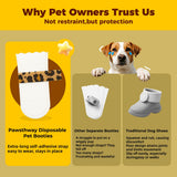 Disposable Dog Booties for Dogs & Cats, Waterproof & Breathable Paw Protectors with Integrated Medical-Grade Self-Adhesive Bandage – Easy On/Off, Prevent Licking & Wound Recovery, 20 Pack (Medium)