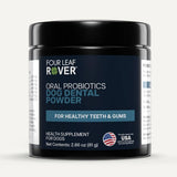Four Leaf Rover Dog Dental Powder – Natural Probiotic Support for Bad Breath, Tartar & Plaque – with Red & Brown Kelp, Weissella Cibaria, Aloe & Chamomile – 30-Day Supply
