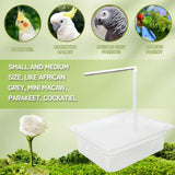 WQY GroceryShop Parrot Bathtub Indoor Automatic Bath Shower with 180 ° Circulating Faucet Contains USB and Power Plug for Medium Birds African Grey Amazon Conure Parakeet Cockatiel Lovebird